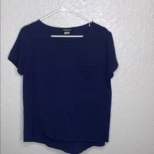 BNWOT Taylor & Ellie navy blue sheer top